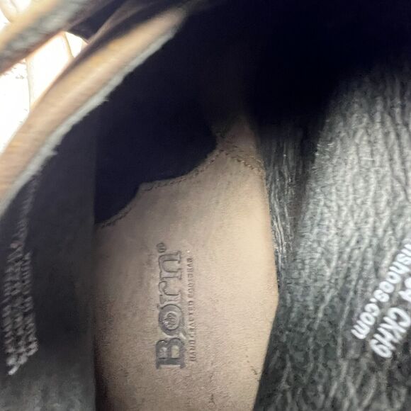 Born Rascal Brown Leather Square Toe Western Ankle Booties, Women’s size 10 - Picture 10 of 10